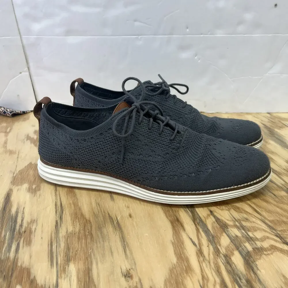 Cole Haan ØriginalGrand Stitchlite Wingtip Oxfords Mens 12M Gray Casual Comfort